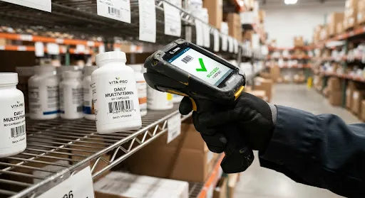 Warehouse worker inspecting a picked order, illustrating the cost of picking errors
